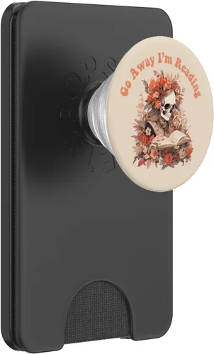 Miniatura 7 de Bookish - Divertido esqueleto gótico gótico amante de la lectura de libros, PopSockets intercambiables PopGrip