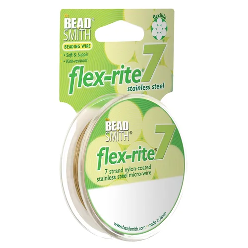 Miniatura 27 de The Beadsmith Flex-Rite - Alambre de acero inoxidable recubierto de nailon de 7 hebras, 0.007 pulgadas de diámetro, transparente, carrete de 30