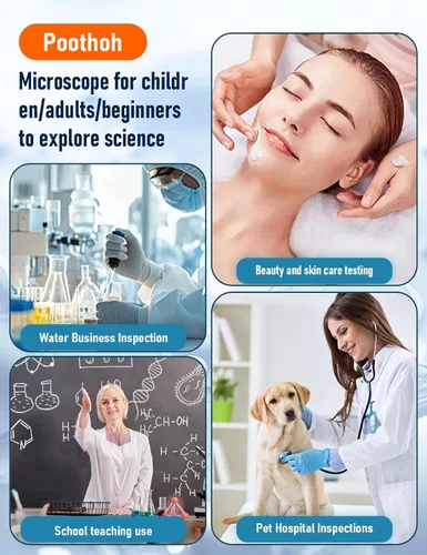 Miniatura 7 de Microscopio Compuesto para Adultos y Niños - Microscopio Biológico de Alta Potencia 40X-2000X para Estudiantes, Laboratorio Escolar y Educación