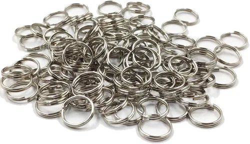 Miniatura 6 de 300 piezas de anillo dividido de metal de 0.315 pulgadas chapado en níquel para conectar cierres, dijes, enlaces y manualidades de adorno