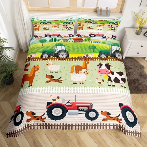 Miniatura 8 de Feelyou Juego de ropa de cama color verde azulado, tamaño individual, funda de edredón turquesa, azul, gris, grunge, degradado, para niños, niñas