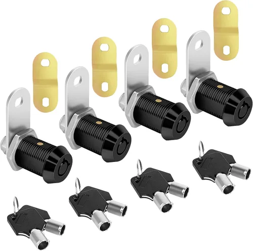 Miniatura 14 de Cerraduras de Leva RV para Puerta de Almacenamiento de 1 Pulgada, Compartimento de RV, 4 Piezas con Llave Igual, Juego de Repuesto para Remolque