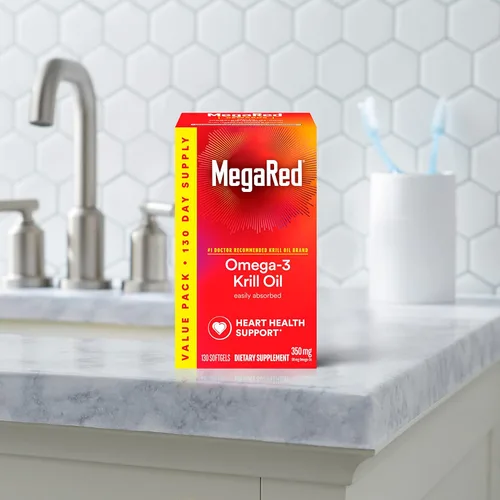 Miniatura 15 de MegaRed - Aceite de krill Omega-3 350mg cápsulas blandas (130 unidades en una botella), ácidos grasos omega-3 EPA y DHA sin regusto a pescado a