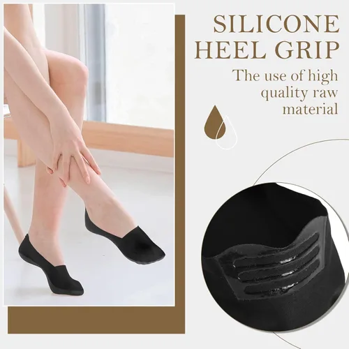 Miniatura 5 de 10 Pairs No Show Socks Women Men Low Cut Liner Socks Ice Silk Socks Nonslip Liner Socks Invisible Socks Thin Socks