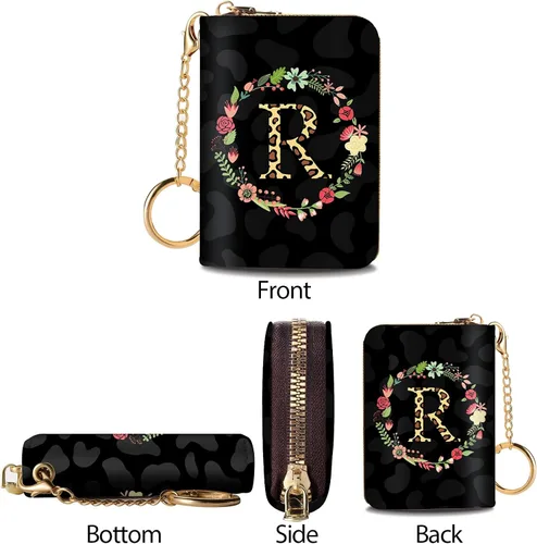 Miniatura 7 de Cartera delgada para tarjetas de crédito RFID para mujer, mini-cartera pequeña para mujer, carteras para tarjetas para mujer, delgada, cartera