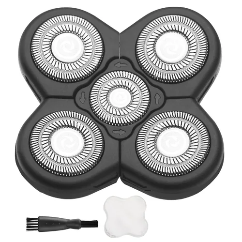 Miniatura 9 de 3 piezas universales de 5 cuchillas compatibles con la afeitadora Freedom Gold, cabezales de repuesto para afeitadora de cabeza