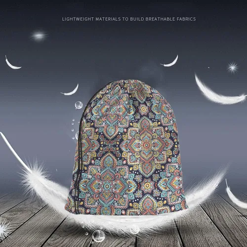 Miniatura 2 de Beabes Bohemia Retro Rayas Cordón Bolsas Mochila Gimnasio Bolsa con Cordón, Multi-a101, Mochilas de viaje