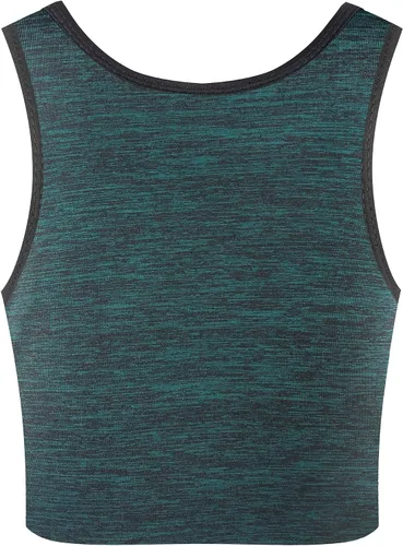 Miniatura 3 de XUJI - Camiseta compresora sin mangas de algodón transpirable para mujer, con banda elástica y colores (M-6XL)