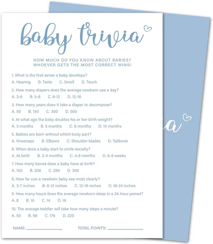 Miniatura 15 de Juegos de baby shower para niño o niña, consejos de baby shower y tarjetas de deseos para padres futuros, juegos de revelación de género, 30