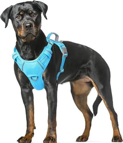Miniatura 24 de BARKBAY Arnés para Perro Sin Tirones Talla Grande Arnés Reflectante para Perro con Clip Frontal y Asa de Control Fácil para Caminar Entrenar Correr