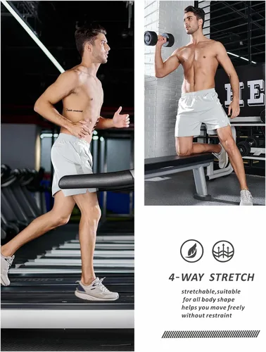 Miniatura 4 de NORTHYARD Pantalones cortos deportivos para correr para hombre, 5 pulgadas, para entrenamiento, gimnasio, tenis, secado rápido, ligeros, deportivos