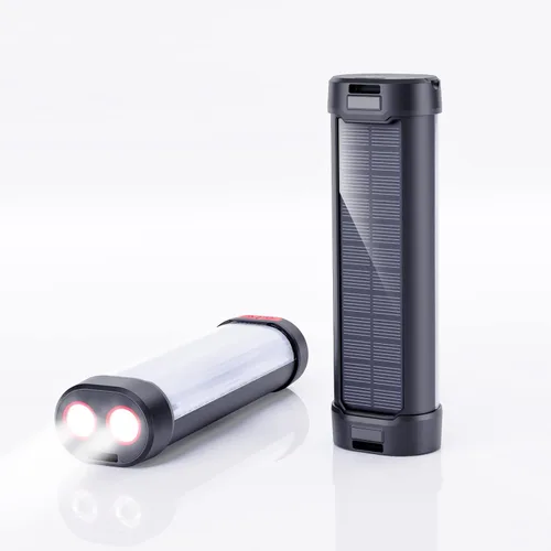 Linterna solar recargable para campamento, linternas recargables con batería de 6000 mAh, 13 modos de luz, IP66, impermeable, luz recargable para