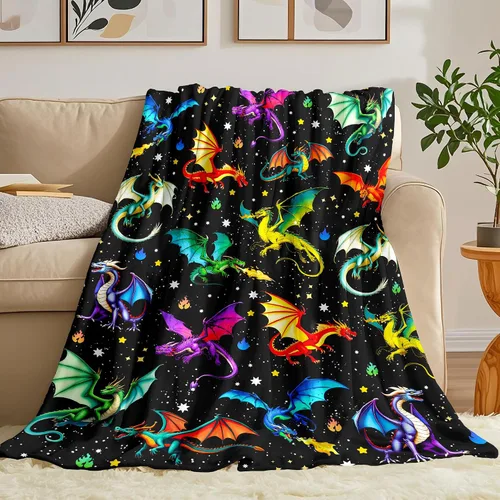 Miniatura 2 de Manta de dragón de franela suave para regalar a los amantes del dragón, para niños, niñas, mujeres y adultos, 50 x 40 pulgadas