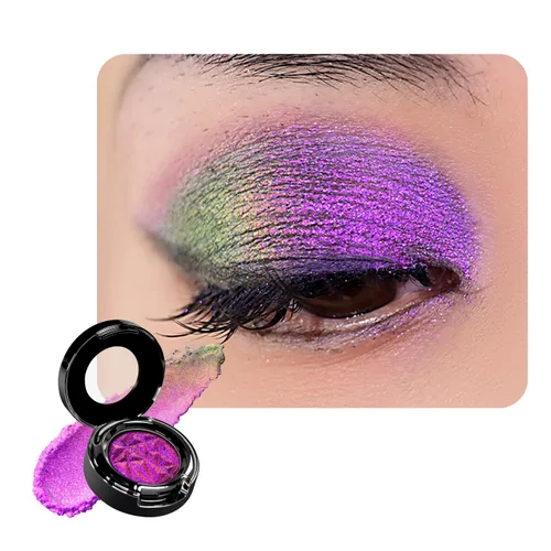 Miniatura 16 de CHARMACY Sombra de ojos multicromática con purpurina, sombra de ojos brillante con pigmentación intensa, sombra de ojos con acabado duocromático