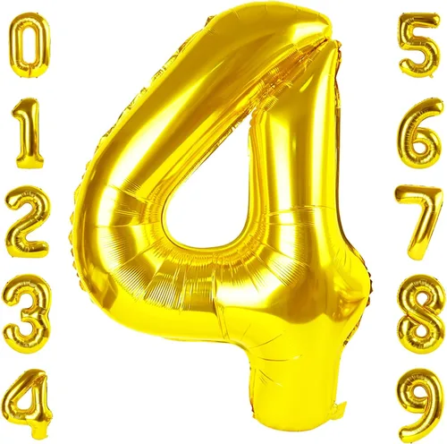 Miniatura 186 de Globos de números de 5 globos de 40 pulgadas, decoraciones de cumpleaños azules para niños y niñas, globos de números azul marino grandes
