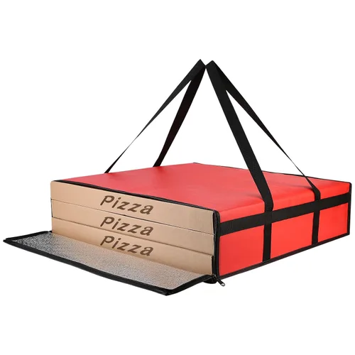 Miniatura 13 de Bodaon Bolsa aislante para entrega de pizza, 20 x 20 x 6 pulgadas, bolsas calentadoras de pizza para llevar calientes, bolsa térmica para catering