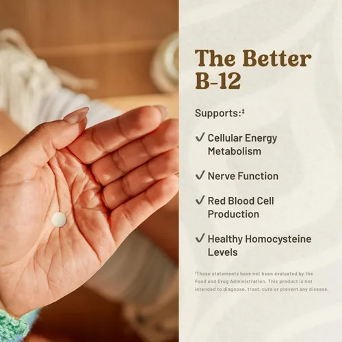 Miniatura 3 de KAL Vitamina B12 Metilcobalamina 1000mcg, energía saludable, metabolismo, nervios y apoyo de glóbulos rojos,* ActivMelt de disolución rápida
