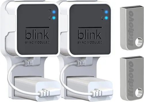 Miniatura 8 de Unidad flash USB Blink de 256 GB y soporte de pared para Blink Sync Module 2 con cable corto, ahorra espacio, sin cables desordenados, soporte