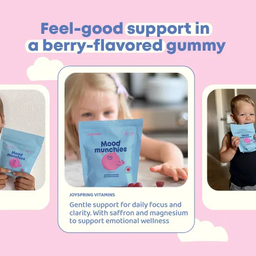 Miniatura 11 de JoySpring Gomitas de azafrán para niños Extracto de azafrán con suplementos GABA que ofrecen apoyo al estado de ánimo y calma las rabietas