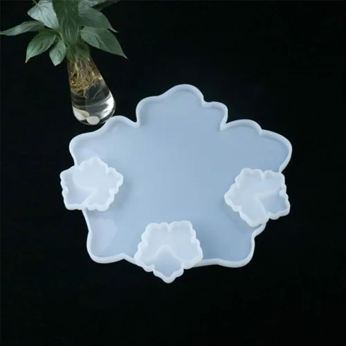 Miniatura 9 de EXCEART Círculo Stencil 2pcs Coaster Mold Blanco Colgante Arte Suministros Fabricación de Joyería