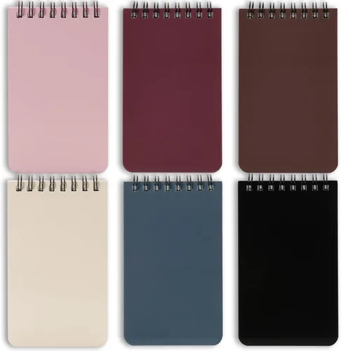 Miniatura 13 de QiCheng 6 paquetes de cuaderno de bolsillo pequeño bloc de notas de bolsillo pequeños cuadernos en espiral 3X5 pulgadas (6-2)