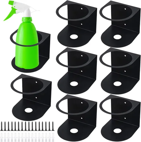 Miniatura 9 de Gerrii 2 soportes para botellas de aerosol, organizador de botellas de montaje en pared, organizador de latas de aerosol para garaje y espacio