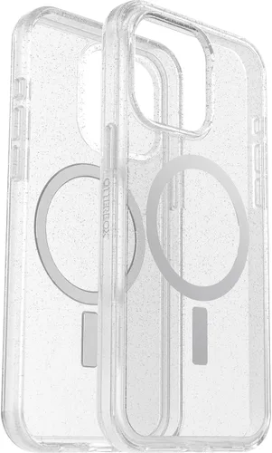 Miniatura 5 de OtterBox Funda transparente para iPhone 15 Pro MAX (solamente) Symmetry Series - Stardust (transparente/plateado), se ajusta a MagSafe, ultra suave