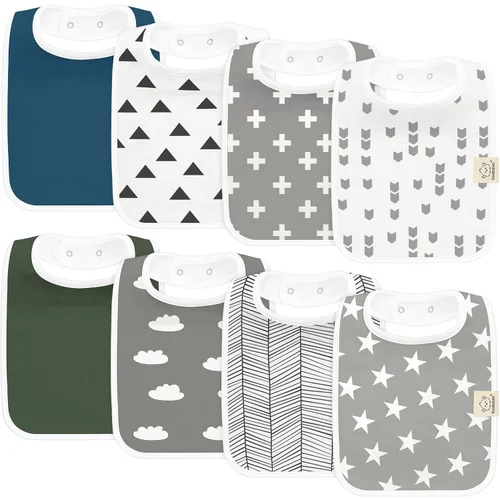 Miniatura 22 de KeaBabies Paquete de 8 baberos orgánicos para bebés para niños y niñas - Baberos súper absorbentes de algodón para bebé niña y niño, baberos