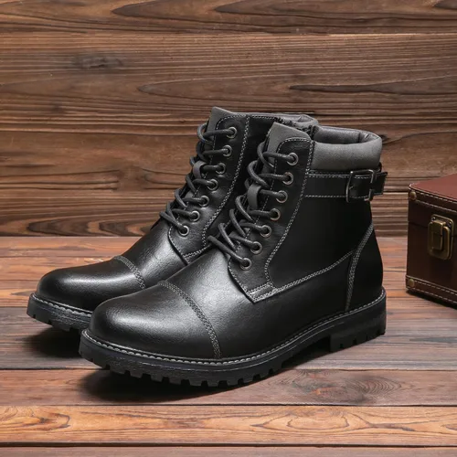Miniatura 8 de Bruno Marc - Botas para hombre de combate estilo Oxford para motocicleta