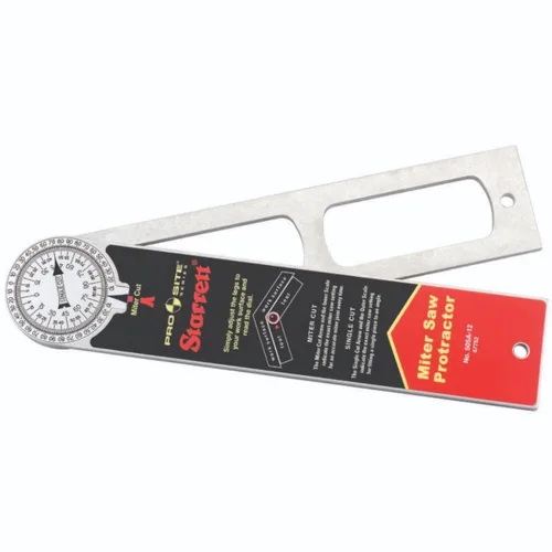 Miniatura 8 de Starrett ProSite 505 - Transportador combinado de aluminio, ideal para carpinteros, fontaneros y mejoras para el hogar de bricolaje, 7 pulgadas