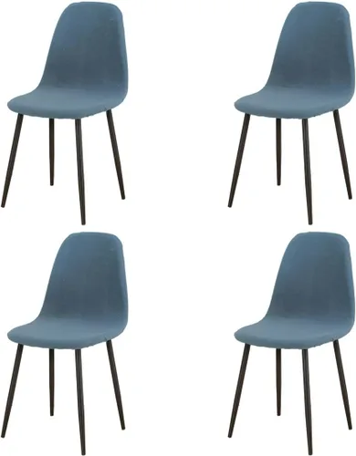 Miniatura 21 de Paquete de 4 fundas de elastano modernas de mediados de siglo, reutilizables, sin brazos, para sillas de comedor, para cocina, hogar, bar, hotel