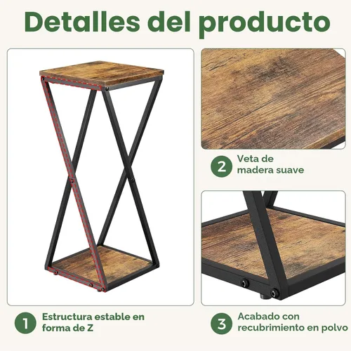 Miniatura 5 de Bamworld Soporte Alto para Plantas de Interior Estante de Esquina para Plantas Soporte Escalonado para Plantas Mesa de Madera para Plantas Soportes