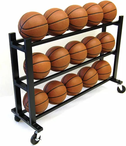 Miniatura 4 de Trigon Sports Carrito de almacenamiento de pelotas con cerradura deportiva, contenedor de almacenamiento de baloncesto para interiores y exteriores