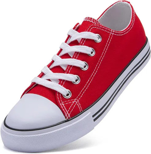 The Fashion Supply Zapatos de lona para niños y niñas - Zapatos de lona transpirables para niños y niñas, tenis de lona para niños y niñas