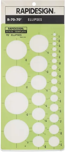 Miniatura 6 de Plantilla de elipse de 20 grados, 1 cada uno (R70-20)