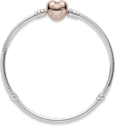 Miniatura 4 de Pandora Moments Heart Clasp Snake Chain Bracelet