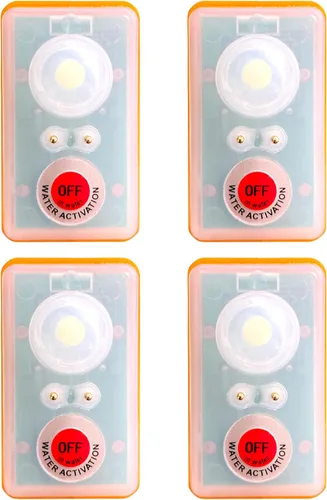 WICKED Luz estroboscópica LED de chaleco salvavidas para supervivencia de emergencia al aire libre; haz de alta intensidad activado por agua de