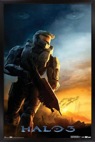 Miniatura 9 de Trends International Halo 3 - Póster de pared del Despertar, 14.725 x 22.375 pulgadas, versión con marco de madera tipo granero
