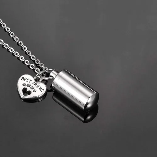 Miniatura 5 de TTVOVO Collar de urna de cremación para mascotas, para cenizas, recuerdo conmemorativo, soporte para cenizas, medallón de urna para mejor amigo