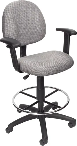 Miniatura 13 de Silla de escritorio ergonómica de Boss Office Products sin posabrazos, color azul, Tela Metal, Negro