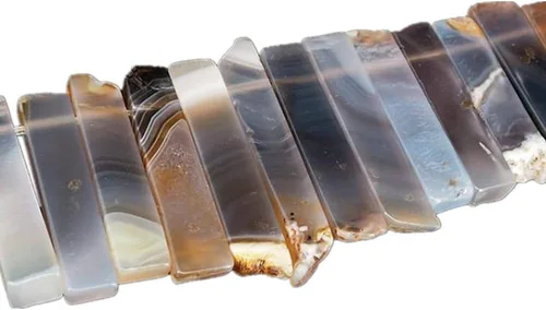 Miniatura 11 de Cuentas de cristal de amatista natural, tira plana irregular, cuentas sueltas de palo para hacer joyas, cristal curativo, pulido o crudo en la parte