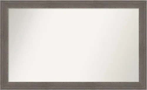 Miniatura 231 de Amanti Art Espejo de pared personalizado no biselado (24.5 x 24.5 pulgadas), marco gris marrón alta, varios tamaños personalizados, espejo de baño