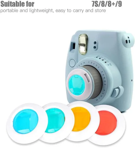 Miniatura 8 de Juego de filtros de flash de cámara instantánea de 4 colores para mini 7S/8/8+/9 (puro)