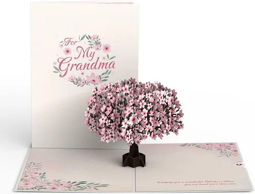 Miniatura 2 de Lovepop Tarjeta del día de la madre para abuela, tarjeta emergente de flor de cerezo, 5 x 7, tarjeta pensativa para abuela, flores emergentes
