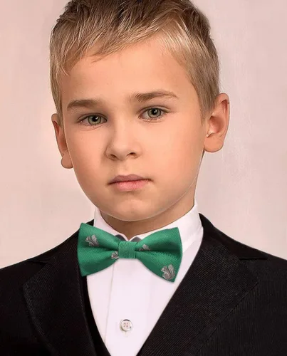 Miniatura 6 de HISDERN Corbatas de lazo para niños preatadas, pajaritas ajustables para niños, con clip, divertidos corbatines estampados para bodas y fiestas