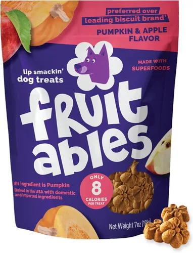 Miniatura 35 de Fruitables Golosinas horneadas para perros, golosinas saludables de calabaza para perros, bajas en calorías y deliciosas, sin trigo, maíz o soja