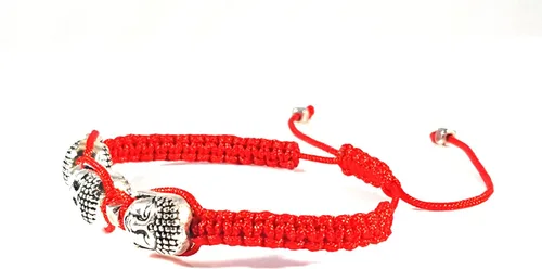 Miniatura 2 de Sequoia Pulsera ajustable roja de Buda ajustable con diseño de chakra de Buda ajustable