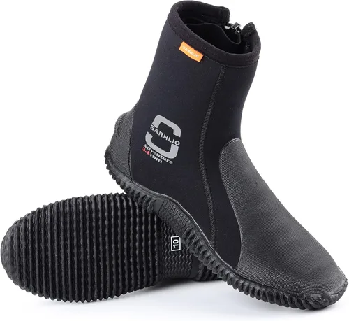 Miniatura 7 de Botas de buceo de neopreno con cremallera de alta calidad de 0.118 in y 0.197 in con suela antideslizante para deportes acuáticos, buceo, esnórquel