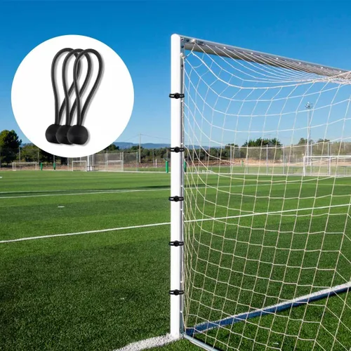 Miniatura 6 de Paquete de 20 cuerdas elásticas negras con bola, cuerdas elásticas de lona elástica de 4 pulgadas, correas de amarre para camping, toldo, refugio