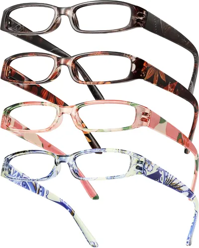 Miniatura 14 de Gaoye Paquete de 4 Lentes de Lectura para Mujer, Lentes de Lectura con Bloqueo de Luz Azul, Elegantes Lentes de Lectura para Mujer en 4 Patrones